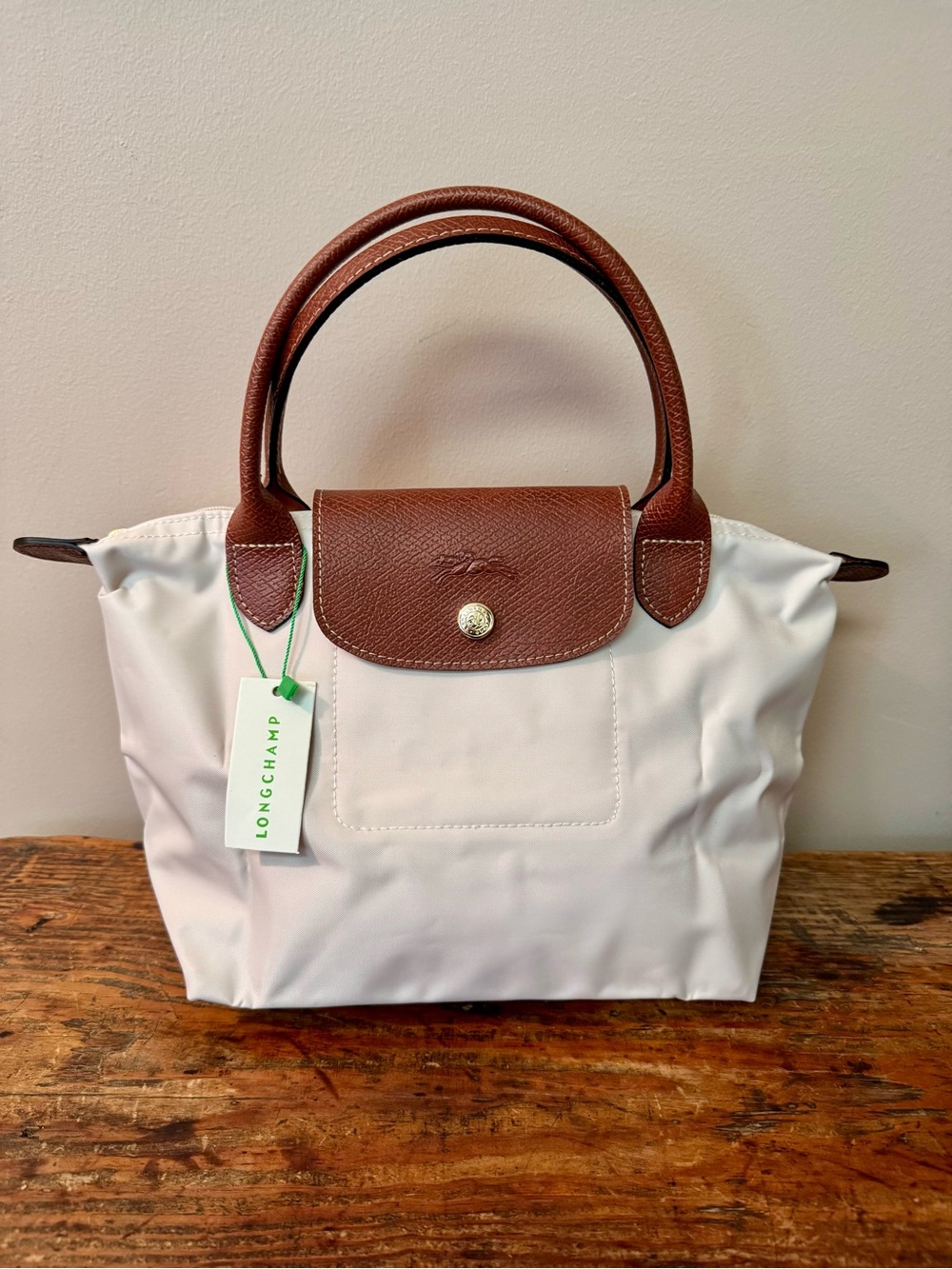 NWT Longchamp Le Pliage Original Small Handbag in Paper